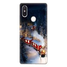 Силиконовый бампер на рождество для Xiaomi Mi8 Special Edition (Поезд)