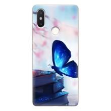 Силиконовый бампер с картинкой животных для Xiaomi Mi8 Special Edition – Бабочка синяя