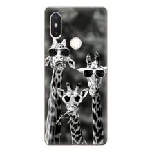 Силіконовий чохол з КАРТИНКАМИ літо для Xiaomi Mi8 Special Edition (AlphaPrint) – Жирафи в окулярах