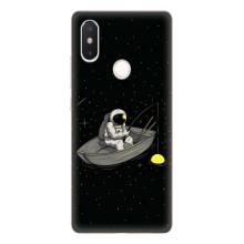 Силіконовый Чохол з принтом "Космонавти" на Xiaomi Mi8 Special Edition – Космонавт на рибалці