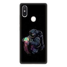 Силіконовый Чохол з принтом "Космонавти" на Xiaomi Mi8 Special Edition – В руках земля