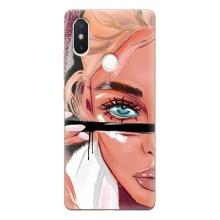Силіконовый Чохол на Xiaomi Mi8 Special Edition з картинкой Модных девушек – Дівчина та вії