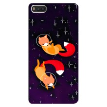 Чехлы с картинкой Лисички для Xiaomi Mi8 (VPrint) (Лисички космонавты)
