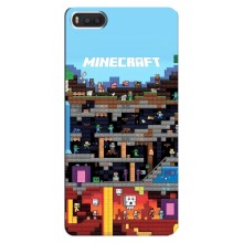 Чехол Майнкрафт на Xiaomi Mi8 (AlphaPrint) Minecraft (фон Minecraft)