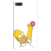Чехол с Симпсонами для Xiaomi Mi8 (VPrint) (Гомер с пончиком)