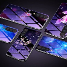 чохол Glass+TPU із глянсовою картинкою для Xiaomi Mi9 – Фіолетовий