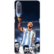 Чехлы для Xiaomi Mi 9 (Leo чемпион) (AlphaPrint) (Месси с кубком)