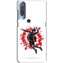 Чехлы с принтом Спортивная тематика для Xiaomi Mi 9 – Волейболист