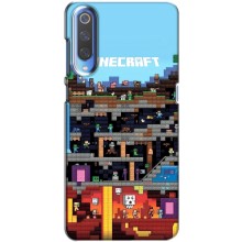 Чехол Майнкрафт на Xiaomi Mi 9 (AlphaPrint) Minecraft (фон Minecraft)