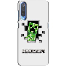 Чехол Майнкрафт на Xiaomi Mi 9 (AlphaPrint) Minecraft (крипер Майнкрафт)