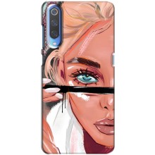 Чехол с печатью для Xiaomi Mi 9 - (Мода) (AlphaPrint) (Макияж)