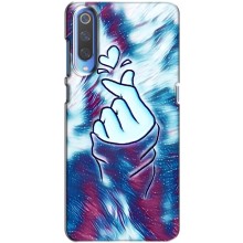 Чехол с принтом для Xiaomi Mi 9 (AlphaPrint - Знак сердечка) – Радужное сердце