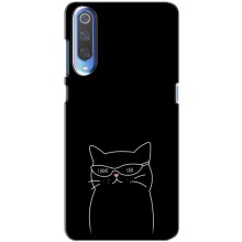 Чехол с рисунком кот на Xiaomi Mi 9