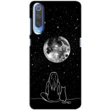 Чехол с рисунком кот на Xiaomi Mi 9 – Девушка с котом