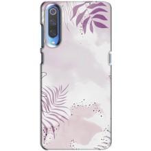 Чехол с цветочным принтом на Ксяоми Ми 9 – Фиолетовые листья