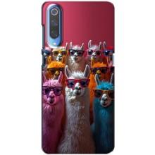Чехол с принтом стильные животные для Ксяоми Ми 9 (Ламы в очках)
