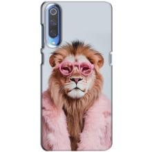 Чехол с принтом стильные животные для Ксяоми Ми 9 (Лев в очках)