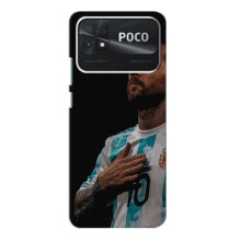 Чехлы Лео Месси Аргентина для Xiaomi Poco C40 (Месси Капитан)