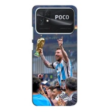 Чехлы Лео Месси Аргентина для Xiaomi Poco C40 (Месси король)