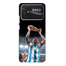 Чехлы Лео Месси Аргентина для Xiaomi Poco C40 (Счастливый Месси)