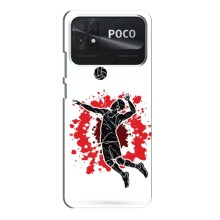 Чехлы с принтом Спортивная тематика для Xiaomi Poco C40 (Волейболист)