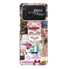 Чохол (Dior, Prada, YSL, Chanel) для Xiaomi POCO C40 – Брендb