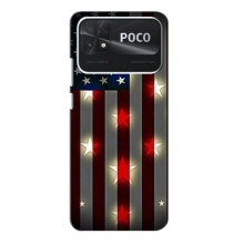 Чехол Флаг USA для Xiaomi Poco C40 (Флаг США 2)