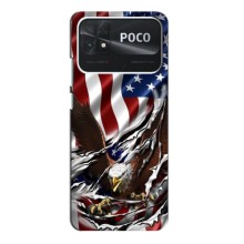Чехол Флаг USA для Xiaomi Poco C40 – Флаг США