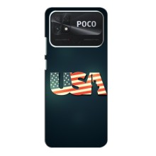 Чехол Флаг USA для Xiaomi Poco C40 (USA)