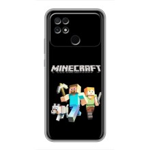 Чехол Майнкрафт на Xiaomi POCO C40 (AlphaPrint) Minecraft – герои Minecraft