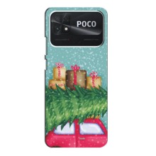 Чехол Новогодняя Елка на Xiaomi Poco C40 (Новогодние подарки)
