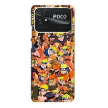 Чехлы с принтом Наруто на Xiaomi Poco C40 (Коллаж Наруто)