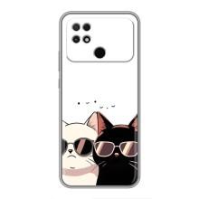 Чехол с рисунком кот на Xiaomi POCO C40 – Коты в очках