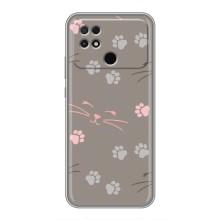 Чехол с рисунком кот на Xiaomi POCO C40 – Лапы и усы