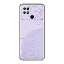 Чохол квітковий дизайн для Xiaomi POCO C40 – Монстера фіолетова