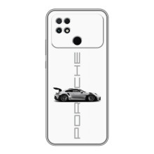 Чехол с авто Порше для Xiaomi POCO C40 – белый Порше