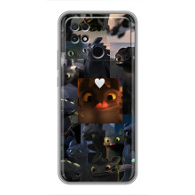 Чехол как приручить дракона на Xiaomi POCO C40 – Дракон коллаж