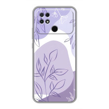 Силконовий чохол з принтом в квітах на Xiaomi POCO C40 – Фіолетовий дизайн