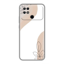 Силконовий чохол з принтом в квітах на Xiaomi POCO C40 – Нюдовий дизайн