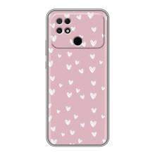 Чехол с розовым рисунком для Xiaomi POCO C40 – Сердечки на розовом