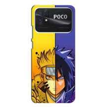 Купить Чехлы на телефон с принтом Anime для Поко с40 (Naruto Vs Sasuke)
