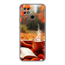 Чохол з унікальним дизайном 'Осінь з кавою' для Xiaomi POCO C40 – Кава і дощ
