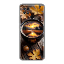 Чохол з унікальним дизайном 'Осінь з кавою' для Xiaomi POCO C40 – Темна кава