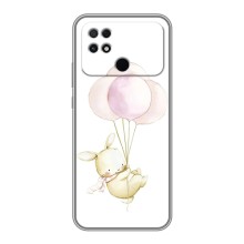 Силиконовый бампер с картинкой животных для Xiaomi POCO C40 – Кролик и шарики