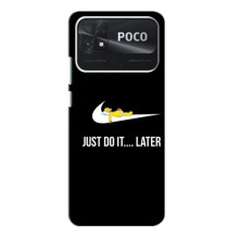 Силиконовый Чехол на Xiaomi POCO C40 с картинкой Nike (Later)