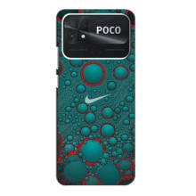 Силиконовый Чехол на Xiaomi POCO C40 с картинкой Nike (Найк зеленый)
