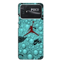Силиконовый Чехол Nike Air Jordan на Поко с40 (Джордан Найк)