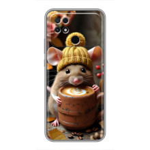 Печатный чехол «Зверята с кофе» для Xiaomi POCO C40 – Медведь с кофе