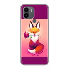 Чехлы с картинкой Лисички для Xiaomi Poco C50 (VPrint) (Лисичка с розочкой)