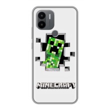 Чехол Майнкрафт на Xiaomi Poco C50 (AlphaPrint) Minecraft (крипер Майнкрафт)